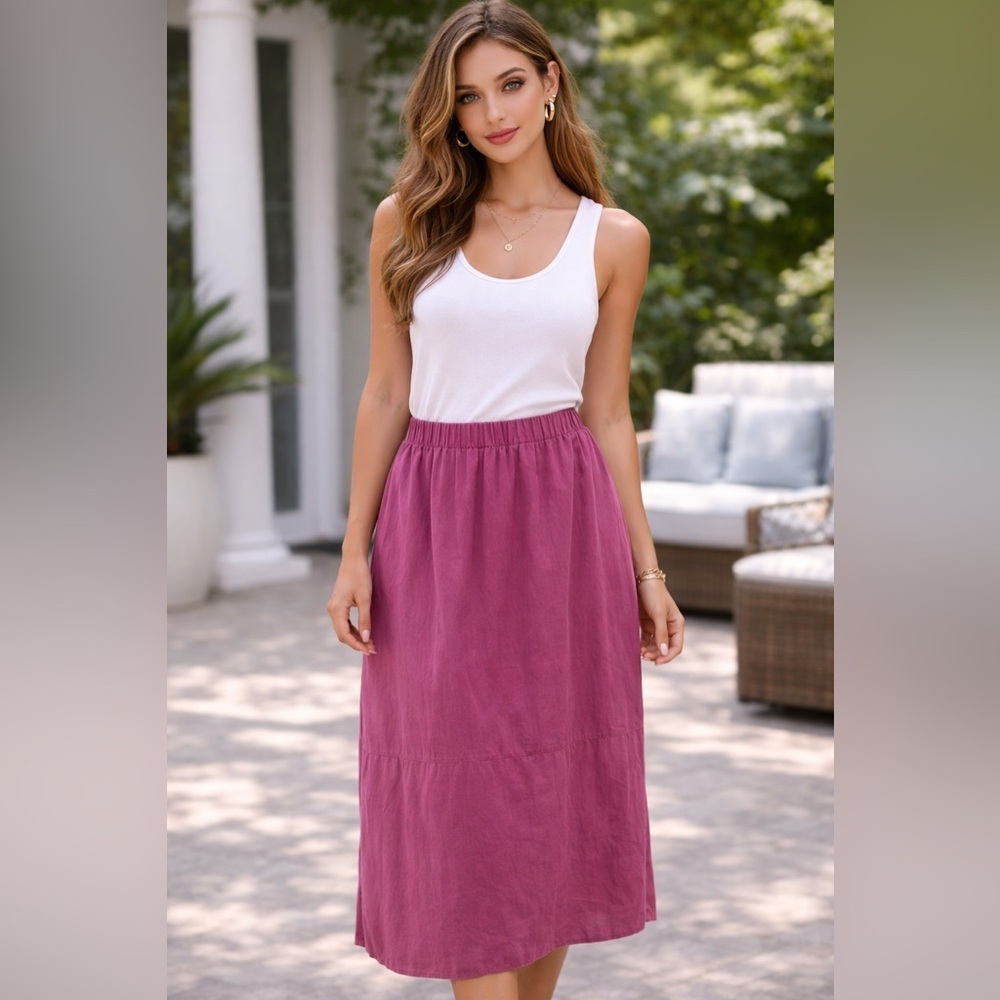 Vince Mauve-Pink Maxi Skirt XL